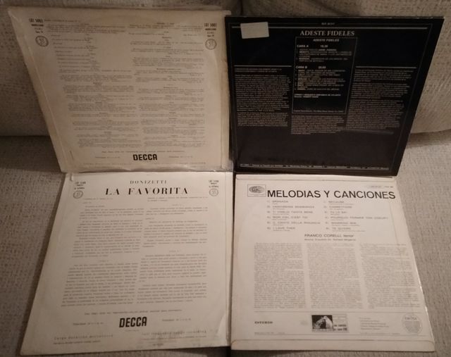 Lotto di 4 dischi in vinile LP - Coral