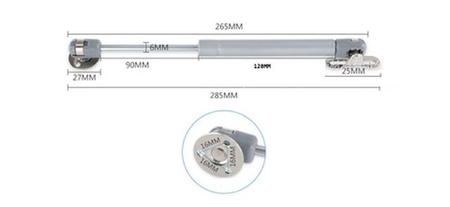 4 Pcs Pistones a Gas 100N Amortiguadores Muebles