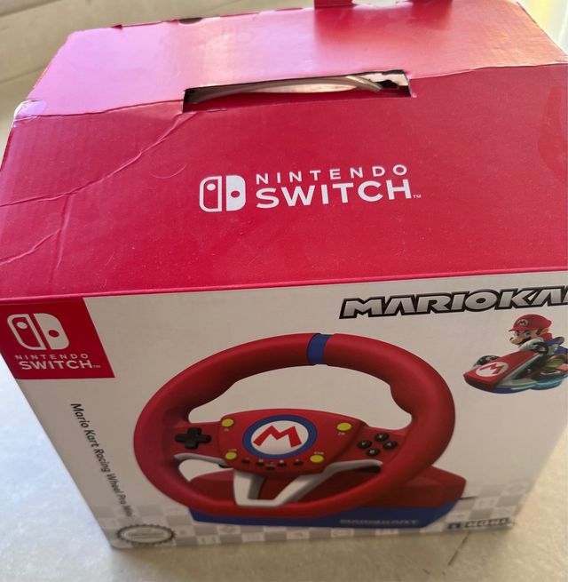 Volante y pedales mario kart. nintendo switch.
