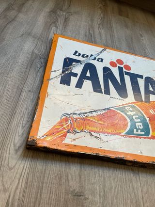 Cartel antiguo FANTA metalico publicidad