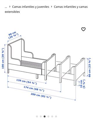 Cama infantil extensible