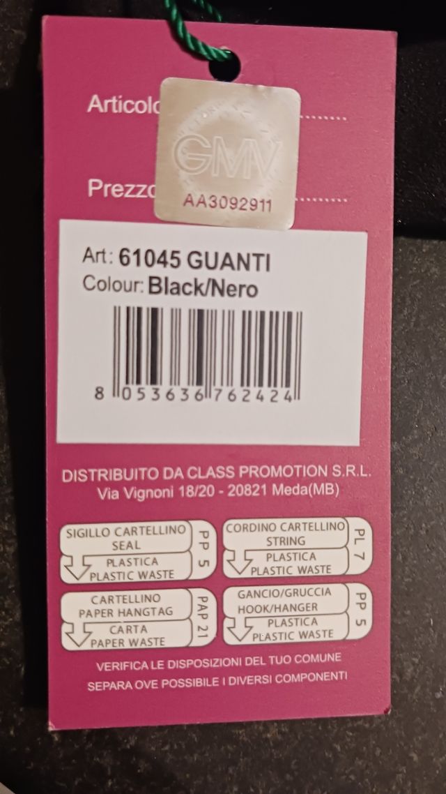 Guanti nuovi GianMarco Venturi