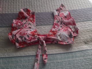 Top bikini estampado rosas Talla XL