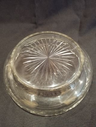 Gran Centro de Mesa Bañado en Plata