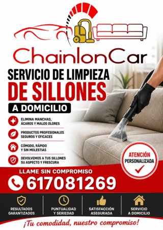 Limpieza de sillones,Sofás.... Tlf 617081269