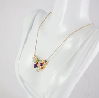 Collar Tous Garabato en oro amarillo 18k y gemas