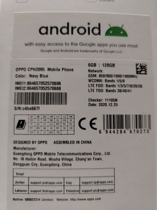 TELEFONO CELLULARE OPPO A73 6GB. 128GB