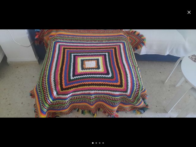 COPERTA ALL'UNCINETTO 130 x 130 VINTAGE