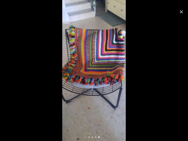 COPERTA ALL'UNCINETTO 130 x 130 VINTAGE