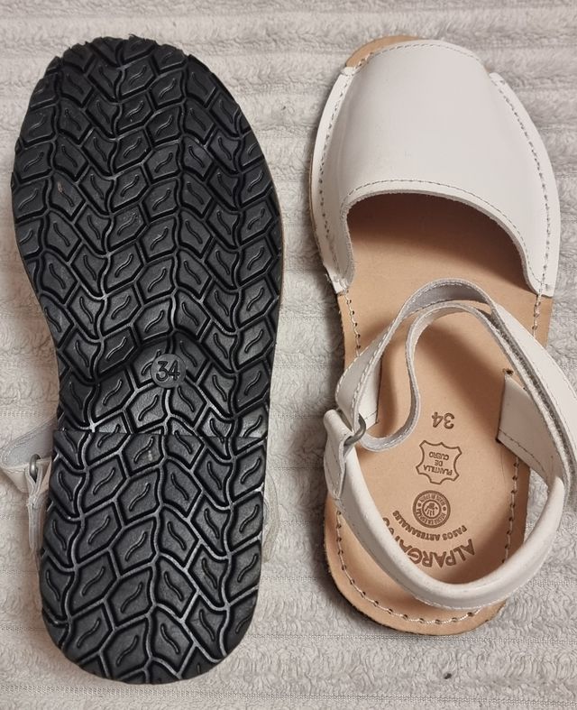 2x1 sandalias de cuero infantil 34