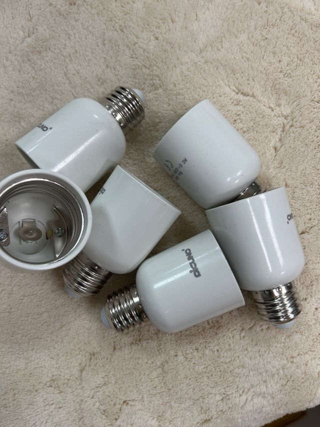 6 Adaptador de enchufe base de lampara 