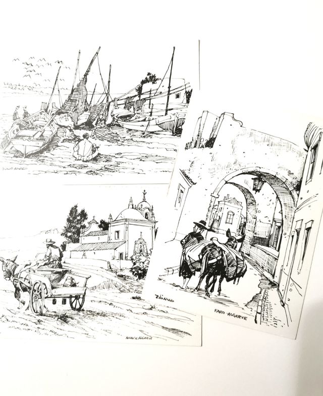 Set 3 cartoline di Julio Amaro