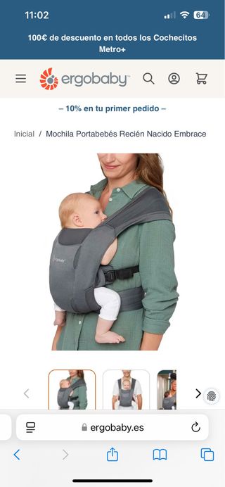 Mochila porteo bebe