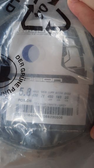 Vela windsurf 5,8 Gaastra Poison Blue/White/Grey