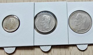 Set monedas plata Venezuela 1960 
