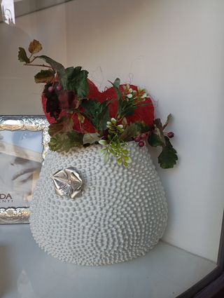 Vaso casa reale e svuotatasche bianco 