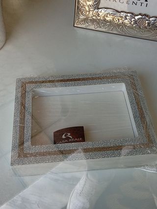 Vaso casa reale e svuotatasche bianco 