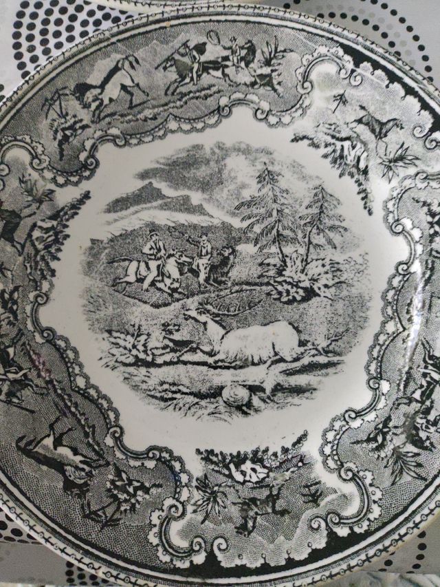 Pack de 2 platos casi llanos  Cartuja 