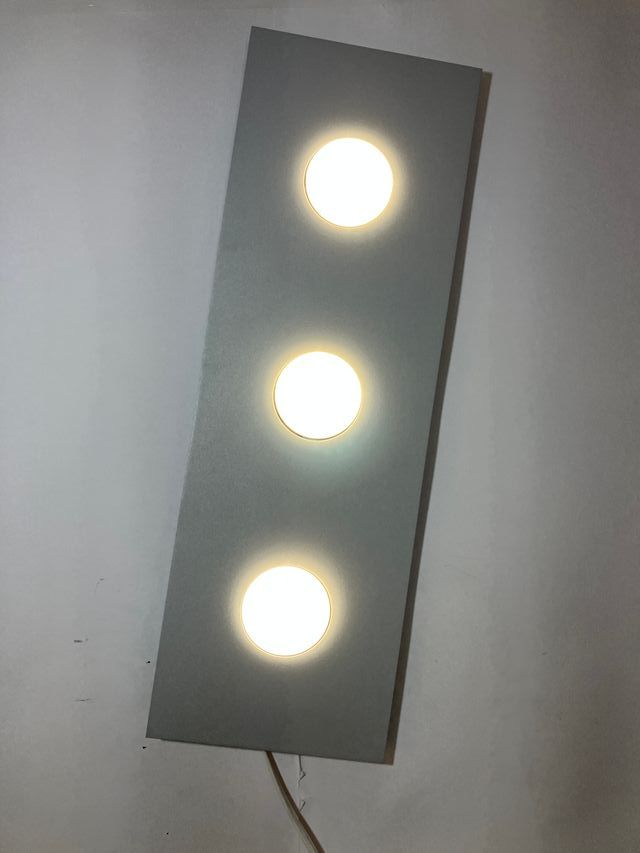 Lampada soffitto lastra metallo grigio