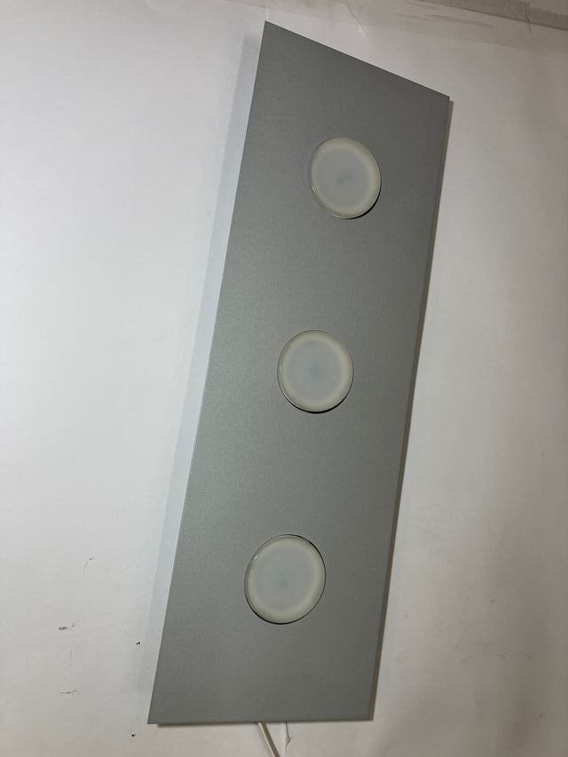Lampada soffitto lastra metallo grigio