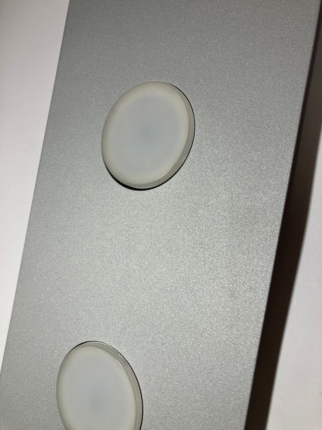 Lampada soffitto lastra metallo grigio