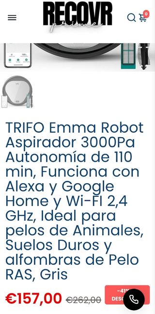 Robot aspirador Emma trifo