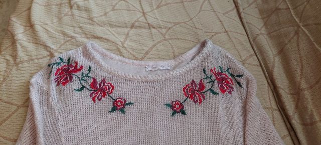 Vestido rosa de lana fina