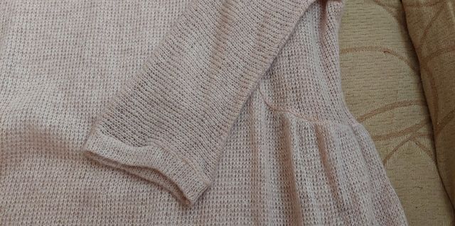 Vestido rosa de lana fina