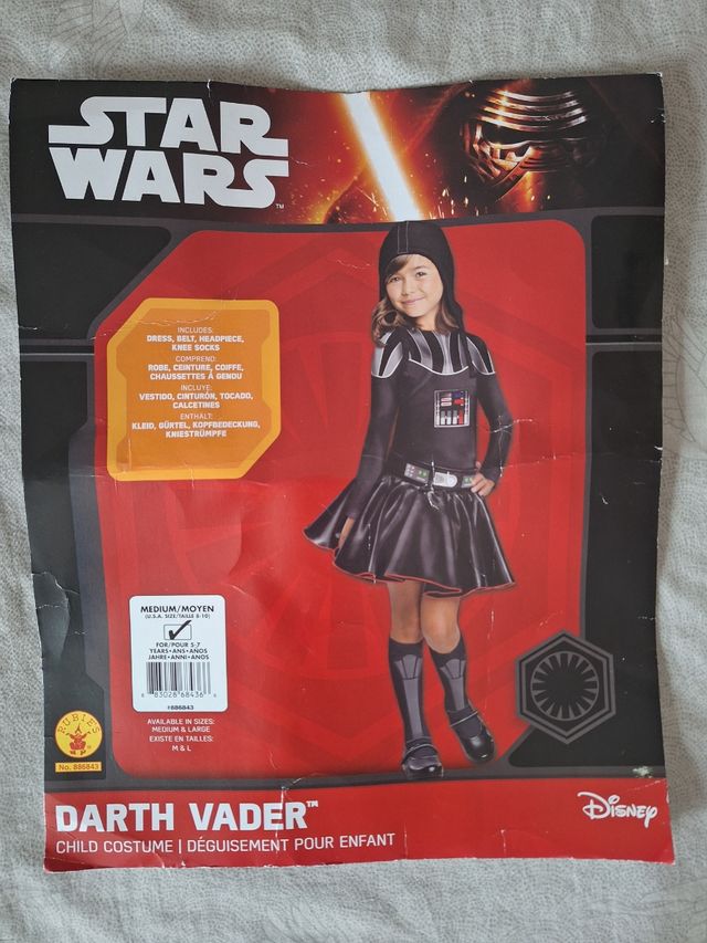 Disfraz Darth Vader Star Wars niña