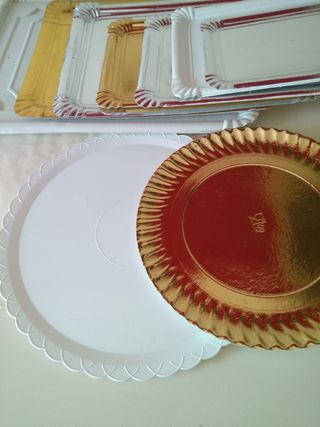 LOTE 17 piezas bandejas presentación