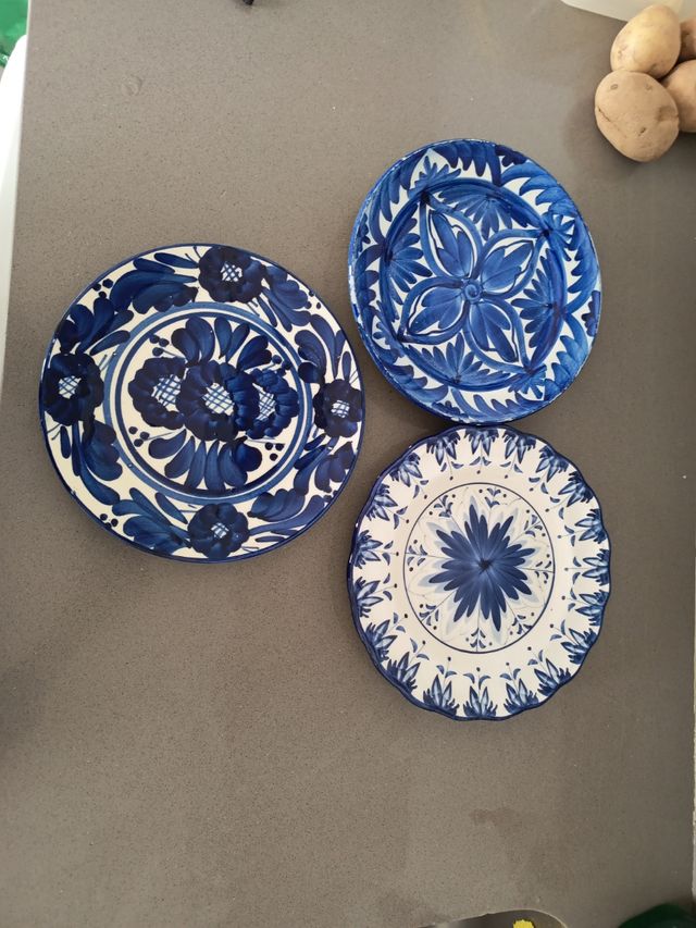 Platos cerámica pintados a mano 23Cm