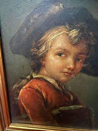 El joven estudiante, óleo sobre tabla