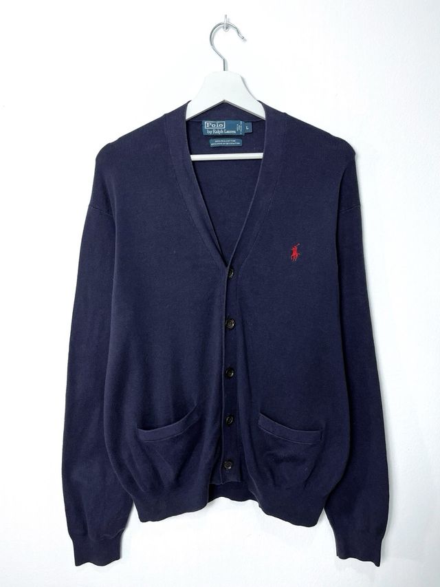 Cardigan blu marino Ralph Lauren
