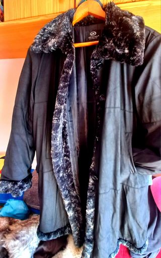 Abrigo mujer negro XL