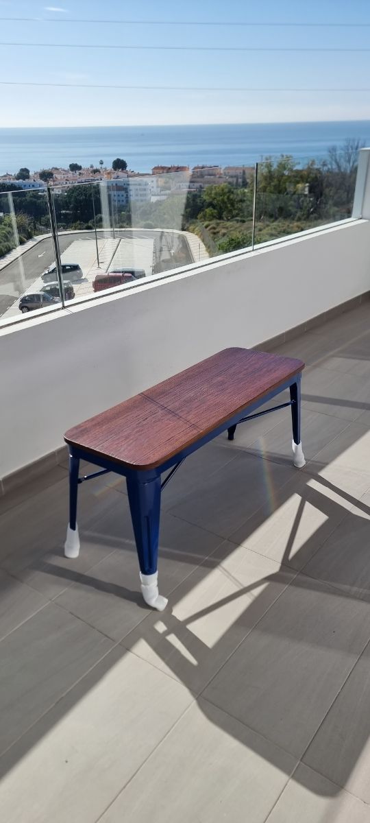 Banco sofá  jardín,  asiento madera y metal NUEVO