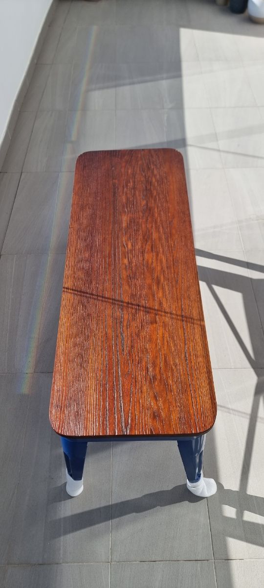 Banco sofá  jardín,  asiento madera y metal NUEVO