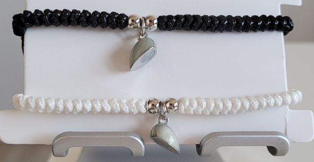 Bracciali Magnetic love, black-white