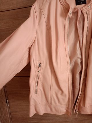 Chaqueta cuero Rosa palo