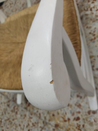 2 Butacas mecedoras madera blancas