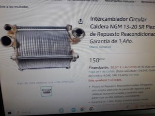 Intercambiador de calefacción y ACS.