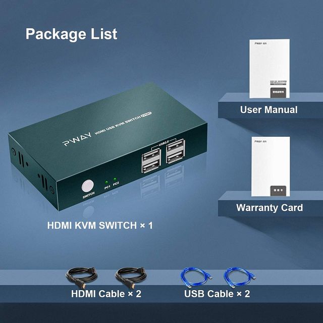 Conmutador KVM HDMI PWAY