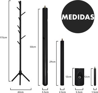 PERCHERO DE PIE PARA ENTRADA, SALON O DORMITORIO.