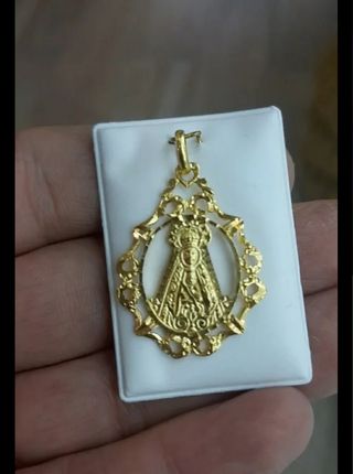 Medalla Virgen del Rocío en Oro de 18 ktes