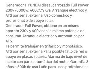 Generador Hyundai 8 kva
