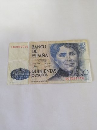 Billete de 500 pesetas de 1979