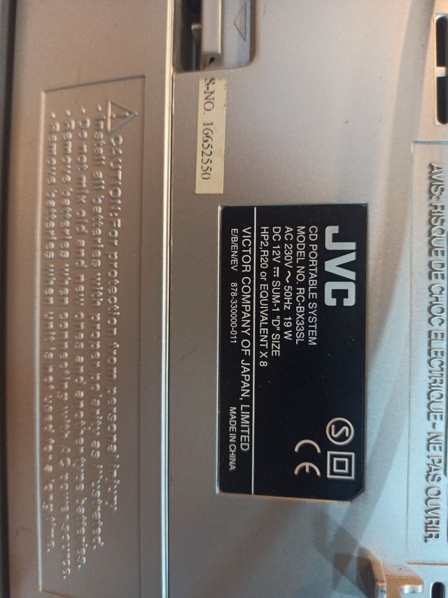Radiocaset CD jvc