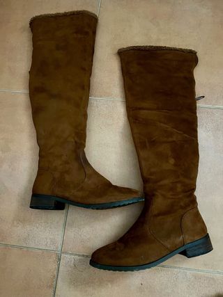 Botas hasta rodilla terciopelo 38