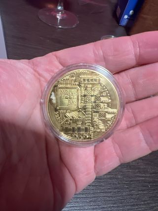Moneda Bitcoin. 