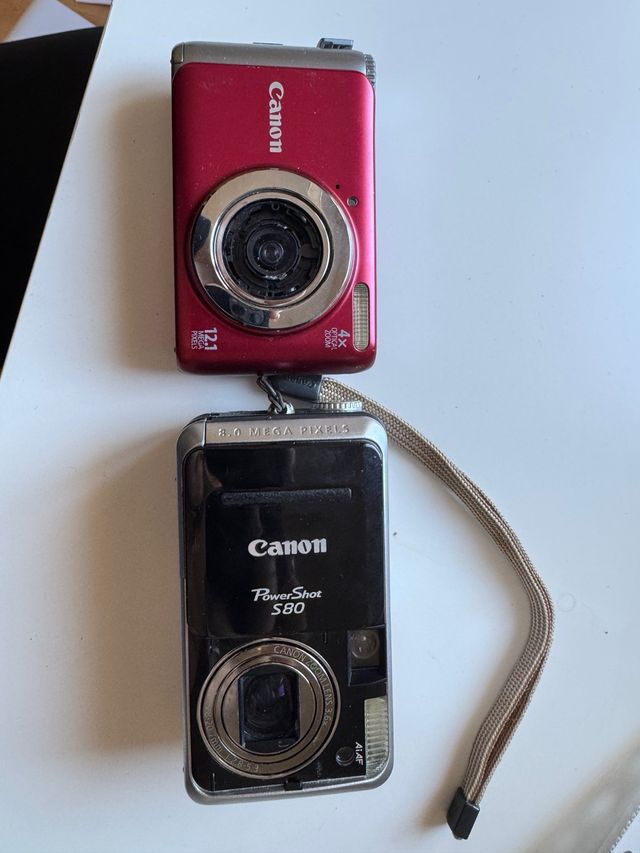 Dos camaras digitales para piezas