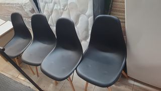 Nuevas sillas comedor blanca y negra